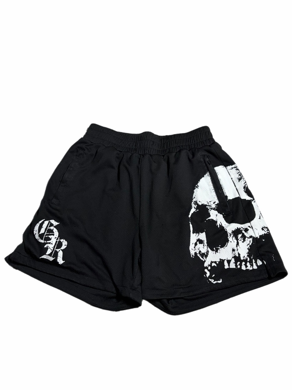 GYMREAPERS Core Skull Mesh Training Shorts *4” (Black) Size Small